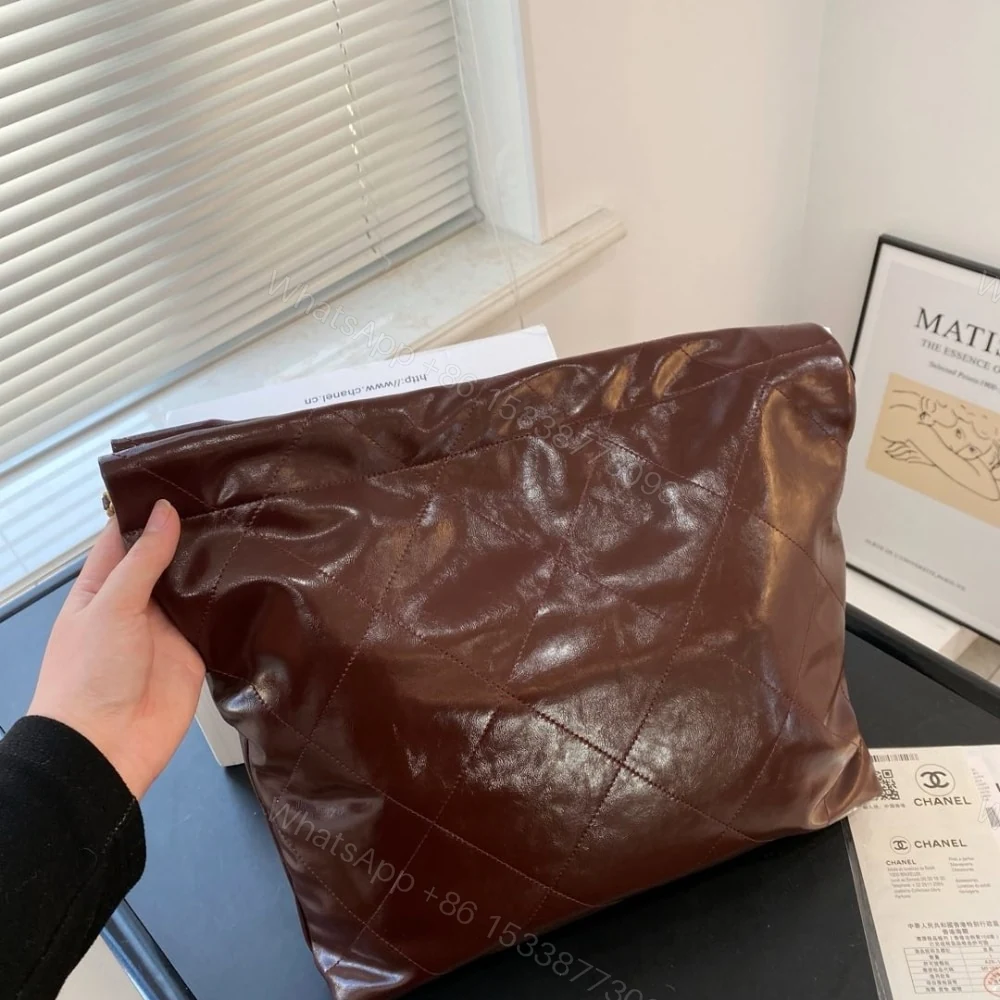 View 8 of Chanel 22 Large Handbag Dark Brown 41Cm