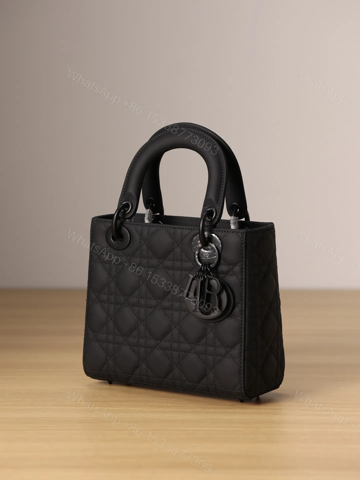 View 2 of Dior Lady Matte Women’s Black Handbag 20cm