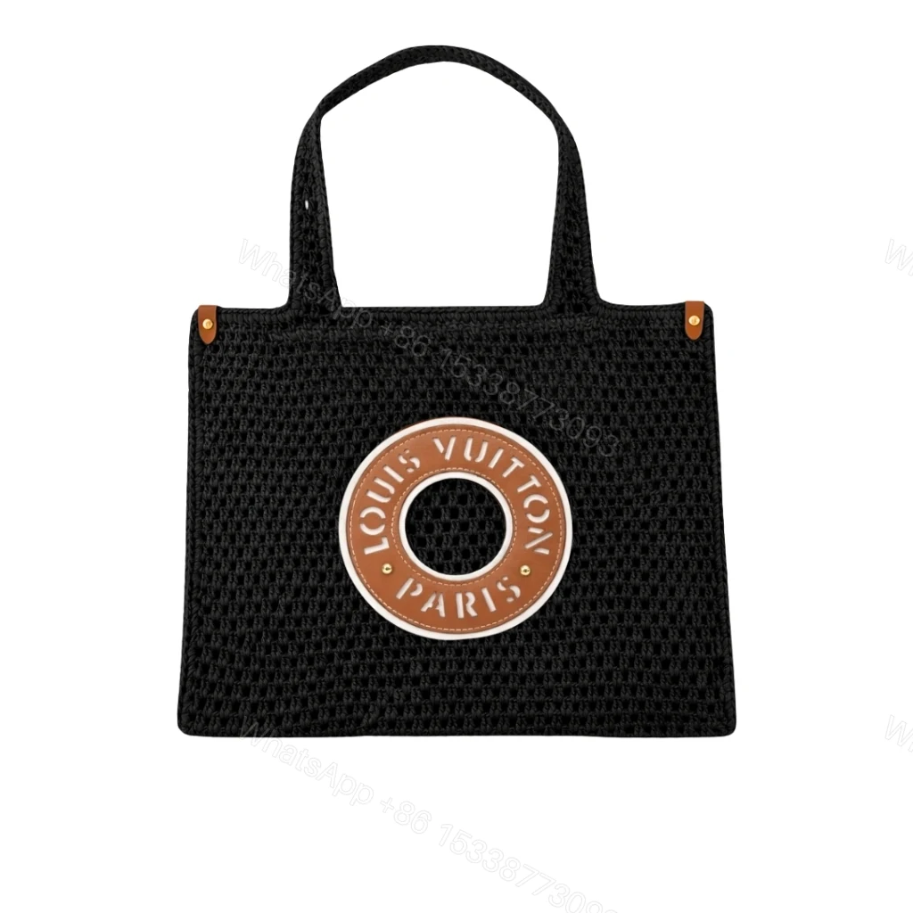 Louis Vuitton Onthego MM Raffia Black 37Cm — view 1