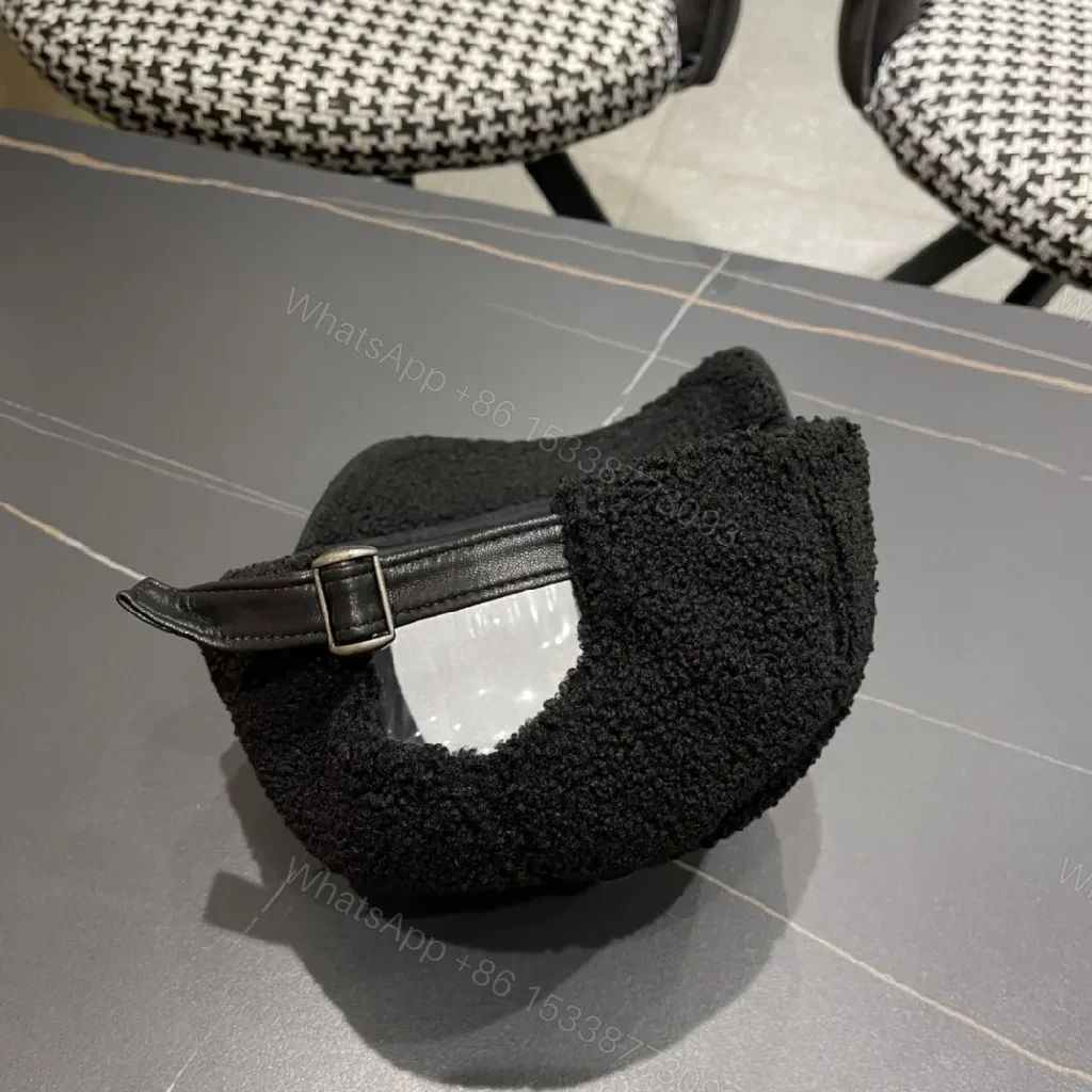 View 11 of Textured Luxury Cap: Fleece Crown, Leather-Like Brim, Minimal Prada Flair