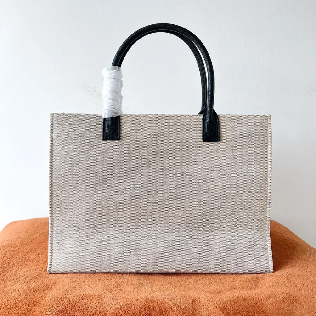 View 4 of Textured Canvas Tote: Bold, Structured Everyday Luxury