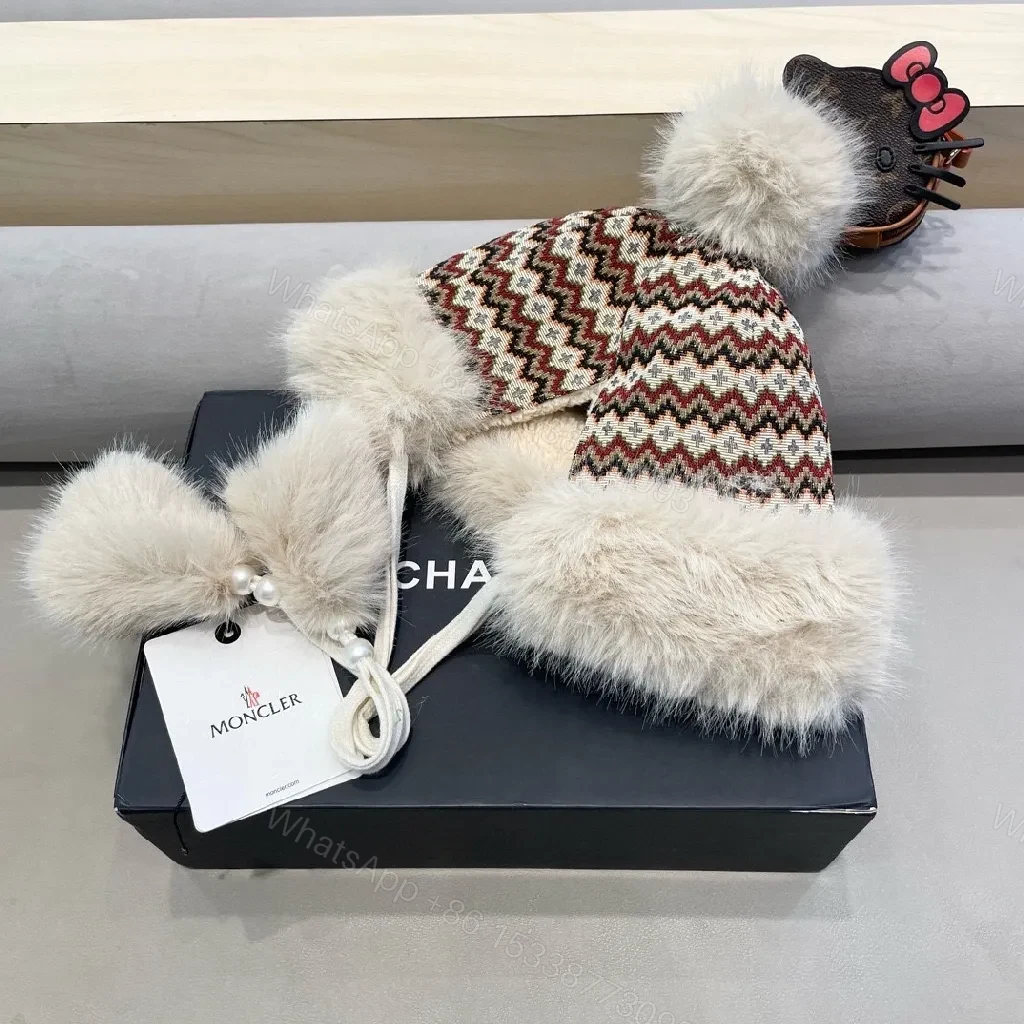 View 8 of Cozy Knit with Faux Fur Trim Winter Hat: Luxe Warmth
