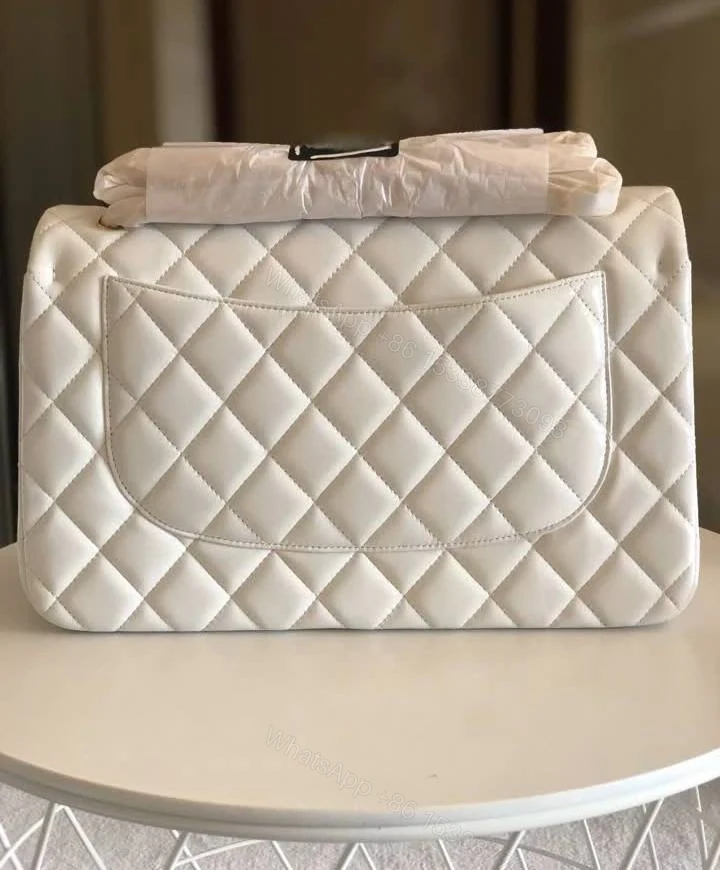 View 4 of Chanel Classic Flap White Bag Dupe