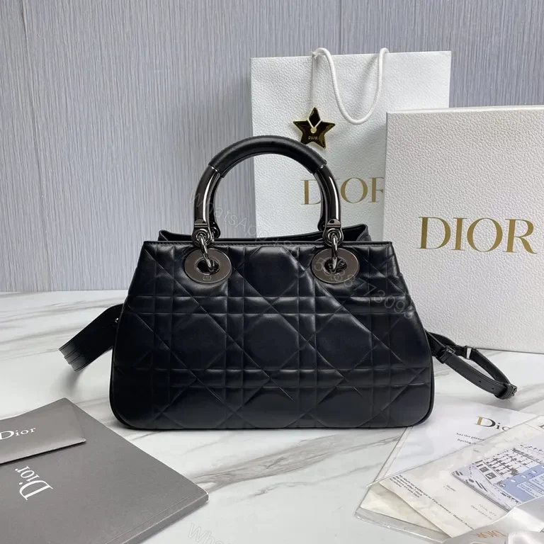 View 4 of Chic Quilted Dome Bag â€“ Calfskin, Dior Charms, Structured Luxury Bag