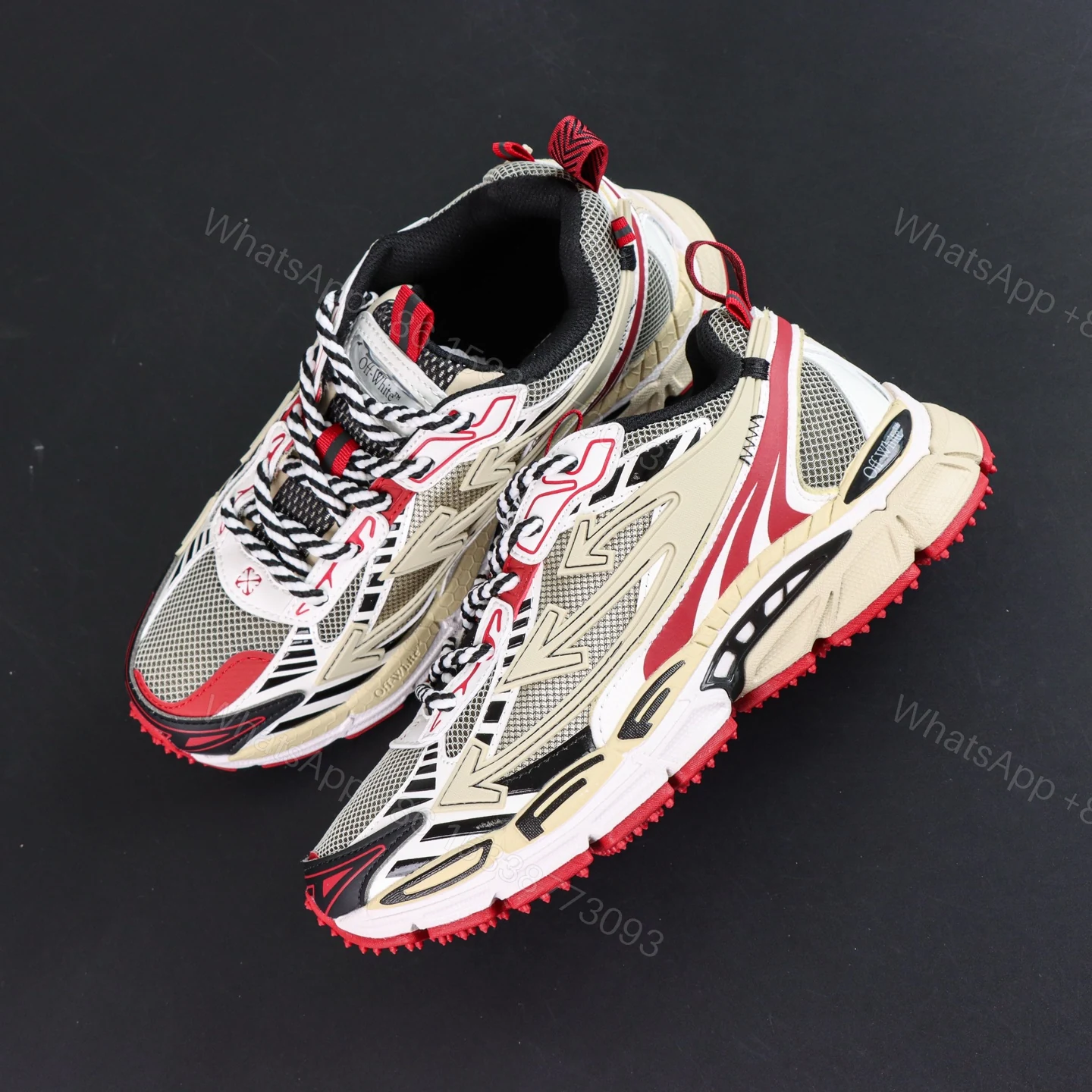 View 8 of Off White Be Right Back Khaki Red Reps
