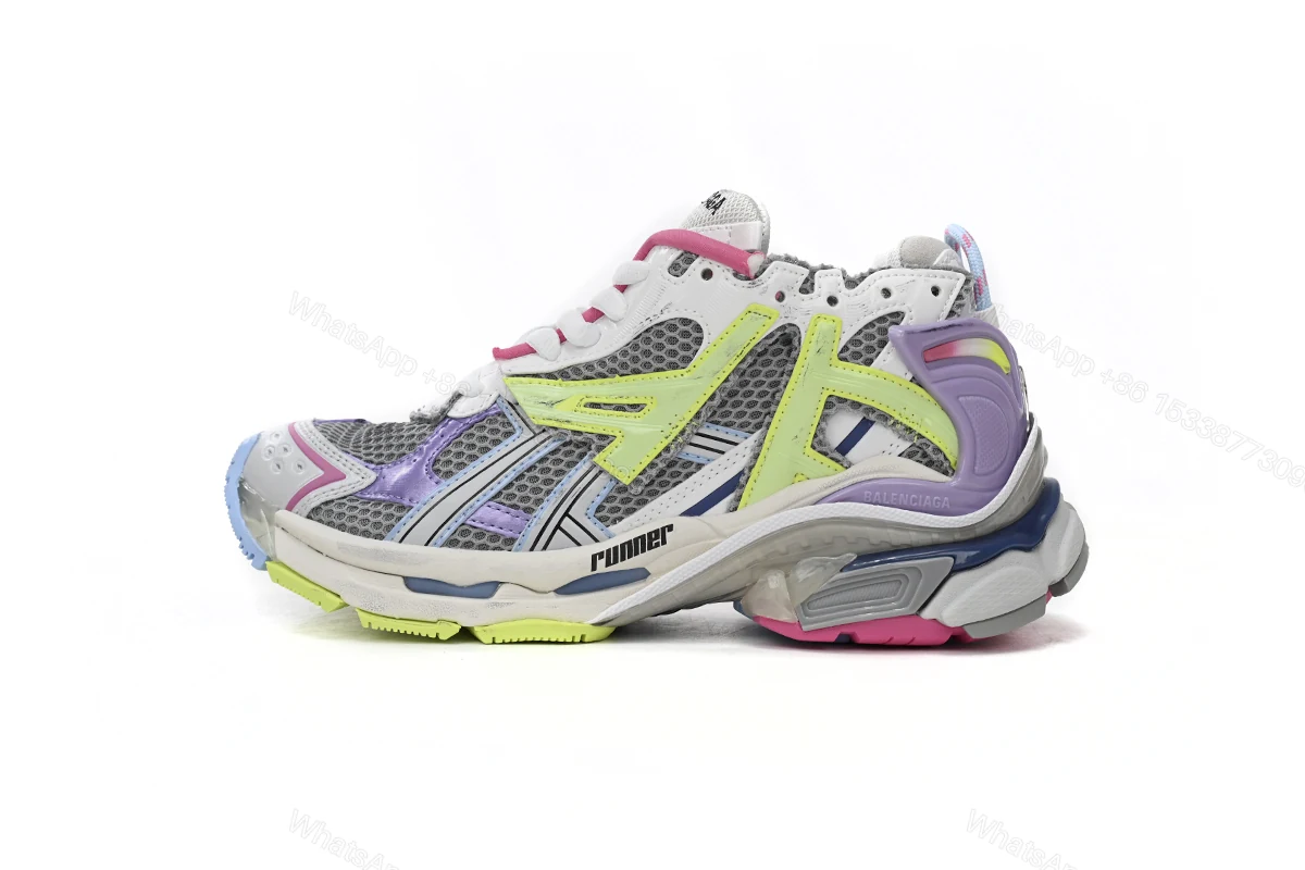 View 8 of Balenciaga Runner White Yellow Purple 677402 W3RH5 0308
