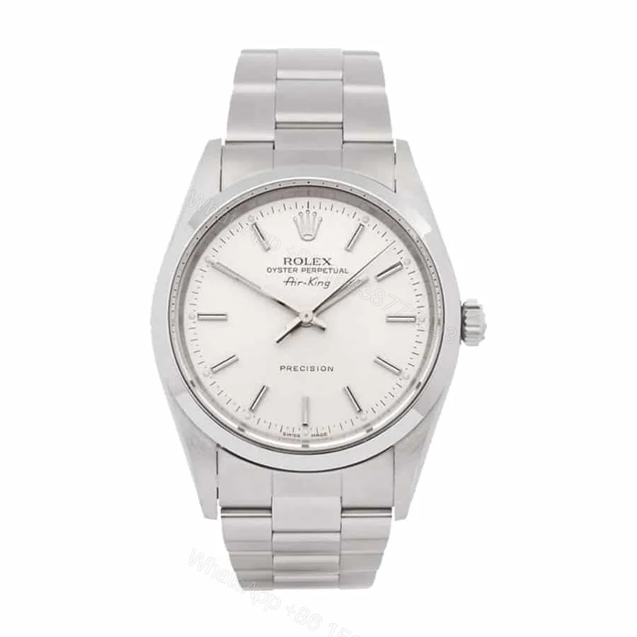 Rolex Air-King 14000 Super Clone : 34mm Stainless Steel White Dial Oyster Perpetual — view 1