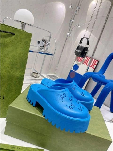 View 2 of GUCCI WONMEN’S PLATFORM PERFORATED G SANDAL – SDG014