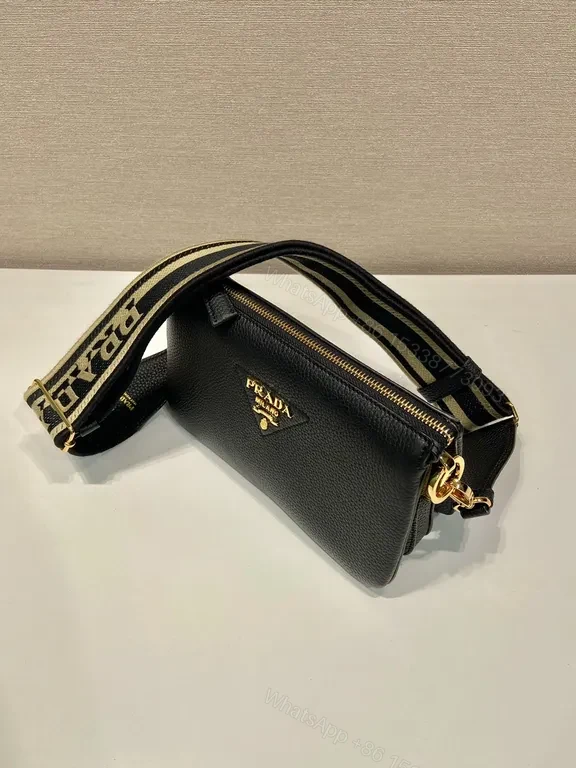 View 7 of Sleek Black Prada Crossbody â€” Precision Craft, Everyday Poise