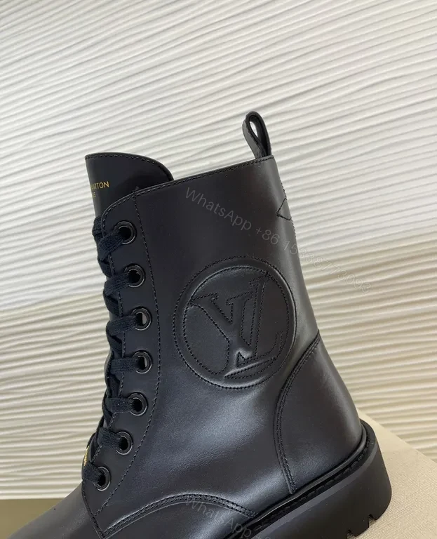 View 6 of Urban-Polished Leather Boots with LV Detail and All-Day Comfort