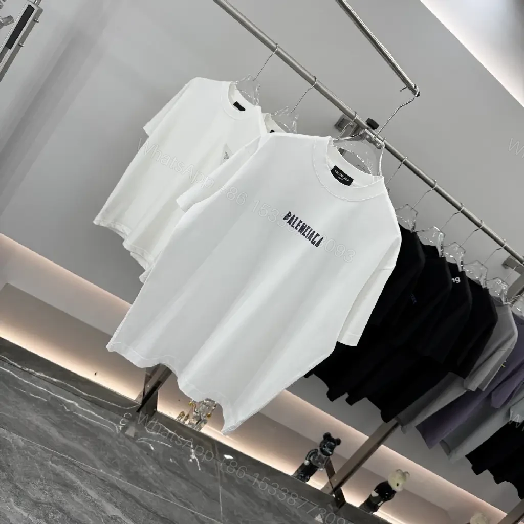 View 2 of White Cotton Minimalist Tee with Centered Logo