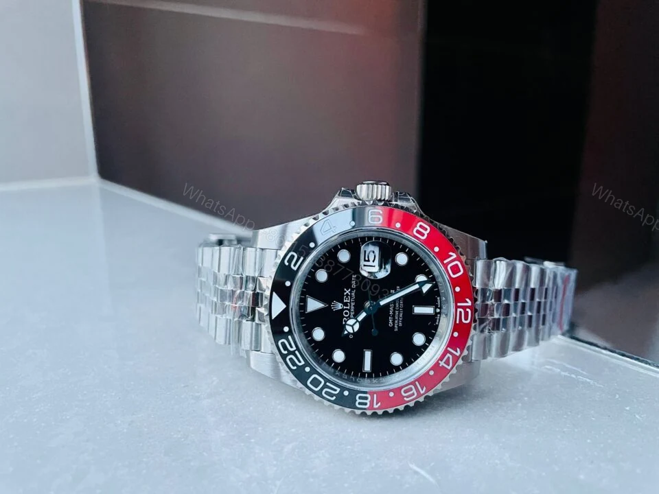 View 8 of GMF Factory 1:1 Rolex GMT Master II 16710 V5 COLA 904L SS 1:1 RED BLACK Bezel Best Edition