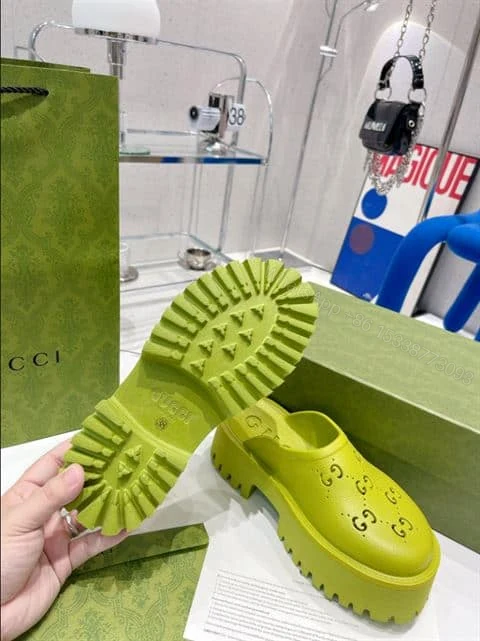 View 7 of GUCCI WONMEN’S PLATFORM PERFORATED G SANDAL – SDG016
