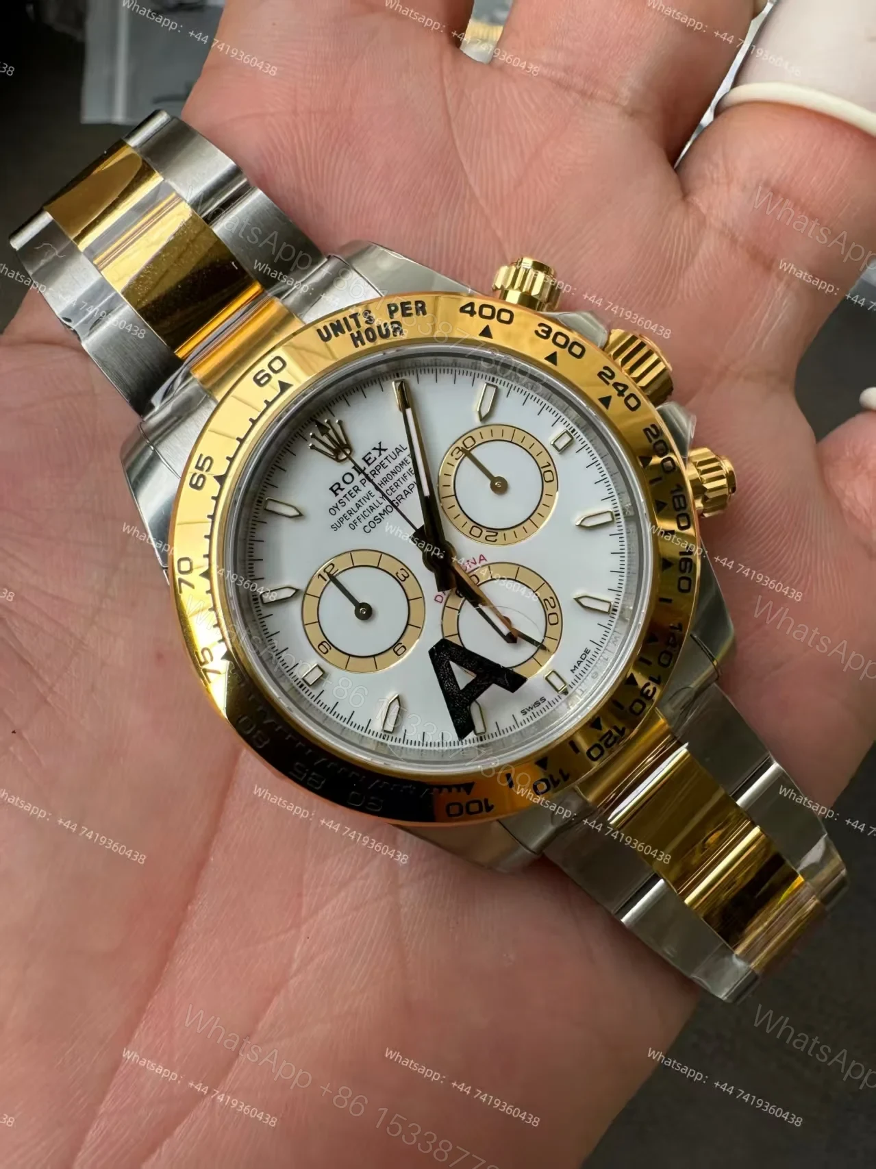 View 8 of Rolex Super Clone Daytona M126503-0001 White Dial Two-Tone 4131 Movement