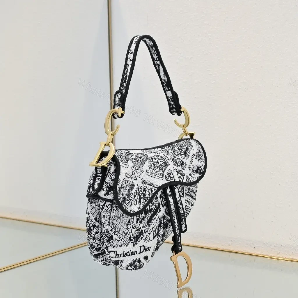 View 6 of Chic Map Mini Bag: luxe crossbody with gold hardware