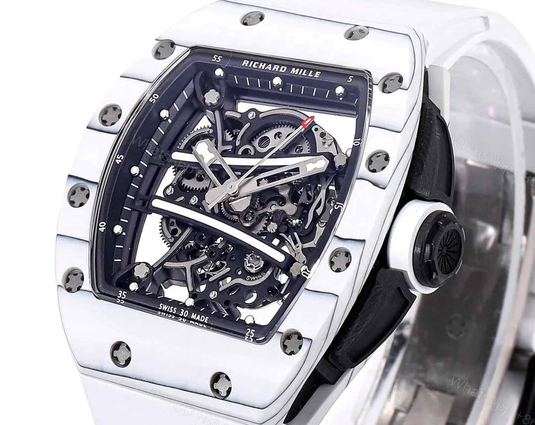 View 3 of Richard Mille RM35-02 Rafael Nadal Automatic Skeleton Watch NTPT Carbon Fiber Black Red Track Dial RMAL1 Movement Premium Edition