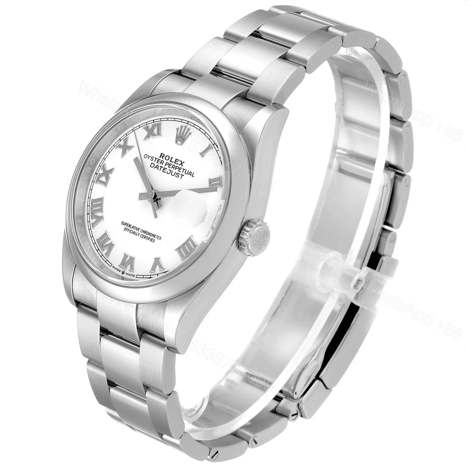 View 2 of Rolex Datejust 126200-0008 Oyster Steel White Dial Replica