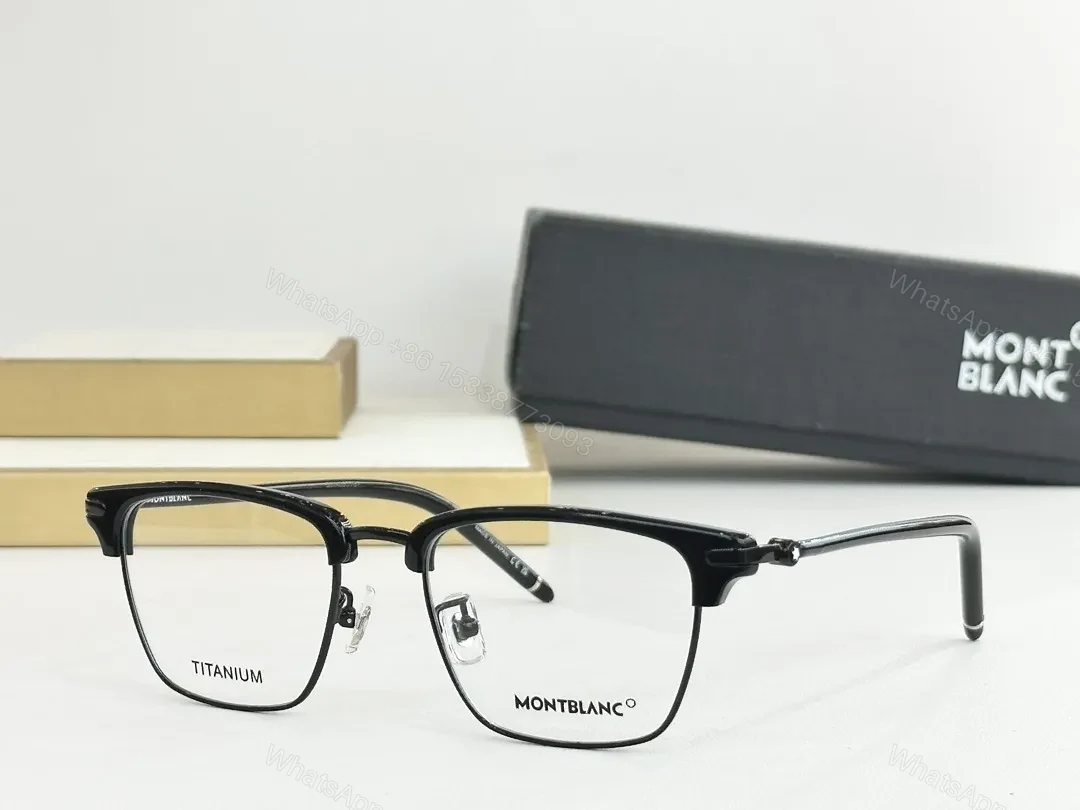 View 5 of Refined Titanium Half-Rrow Eyewear: Subtle Texture, Clarity