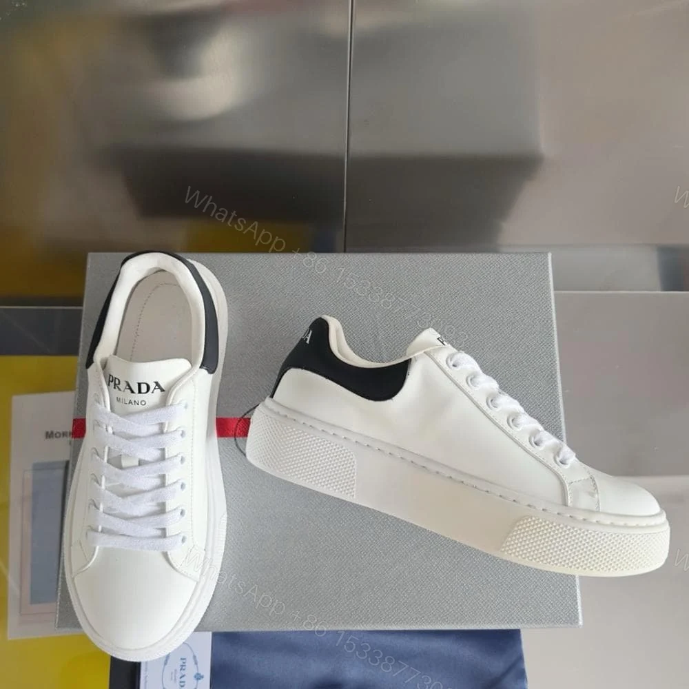 View 4 of PRADA MACRO RE-NYLON AND BRUSHED LEATHER SNEAKERS – PRD065
