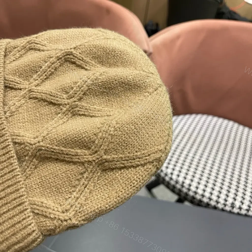 View 4 of Cozy Knit Beanie Camel Knit Style Warmth Cap - Everyday Luxury