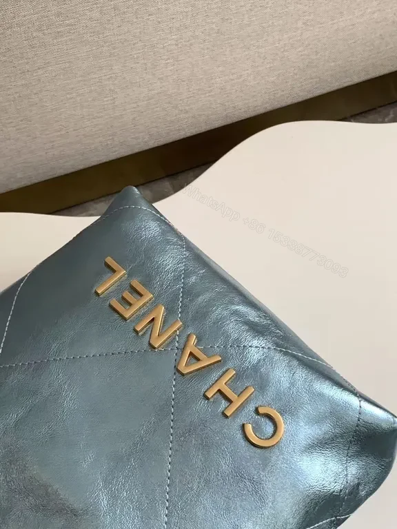 View 5 of Chanel-Inspired Metallic Quilted Chain Bag