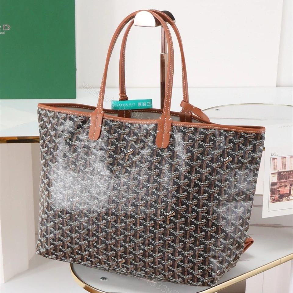 View 2 of 高仿Goyard*STLOUIP1滿印Tote手提袋棕色免檢版小號
