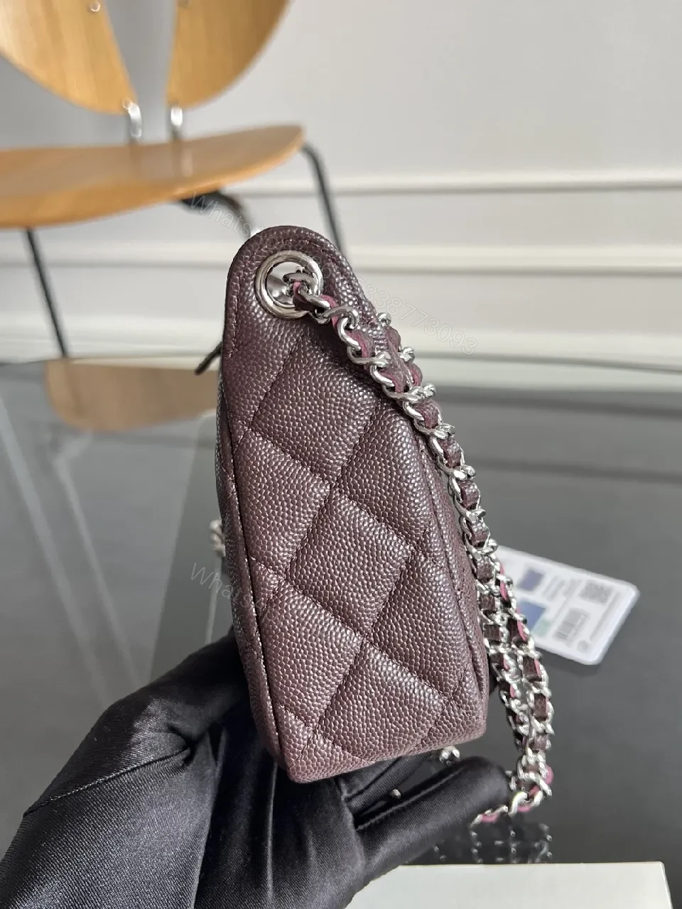 View 5 of Quilted Leather Shoulder Bag: Chic, Versatile Luxury Bag