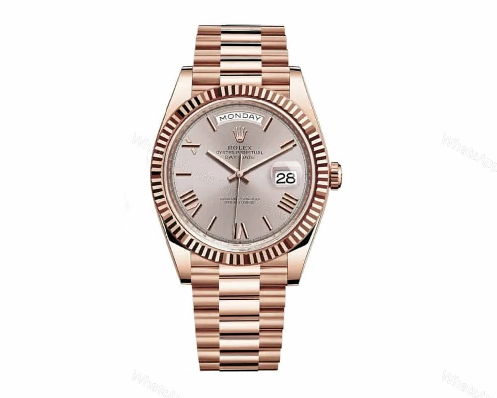Rolex Day-Date 228235 AR Super Clone : 40mm Rose Gold Wrapped Rhodium Dial President with Caliber 3255 — view 1