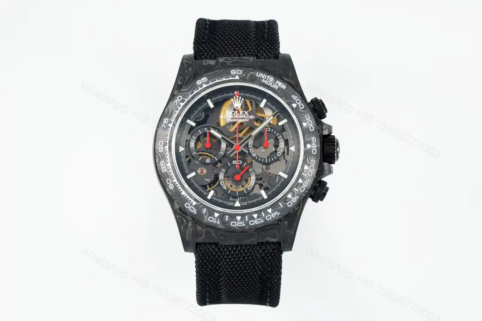 Rolex Daytona Skeleton Chronograph Red Accents Red Hands Edition 40mm RLX-DAYTONA-SKELETON-40MM-RED-ACCENTS-CHRONOGRAPH — view 1