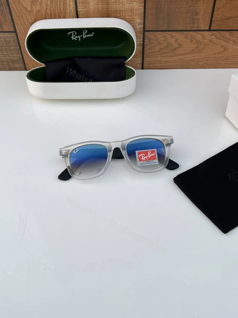 View 2 of First Copy Rayban 2140 White Blue Shadedd