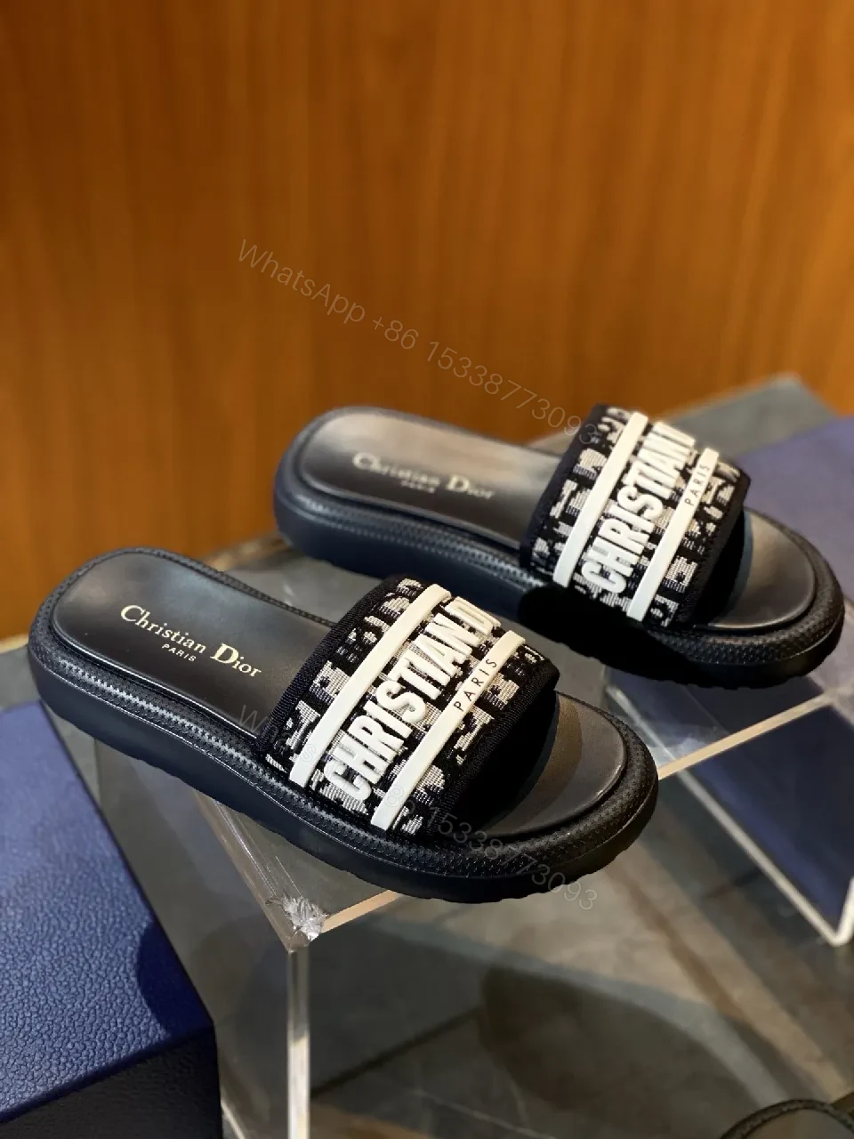 View 6 of Bold Graphic-Stripe Slides with All-Day Comfort