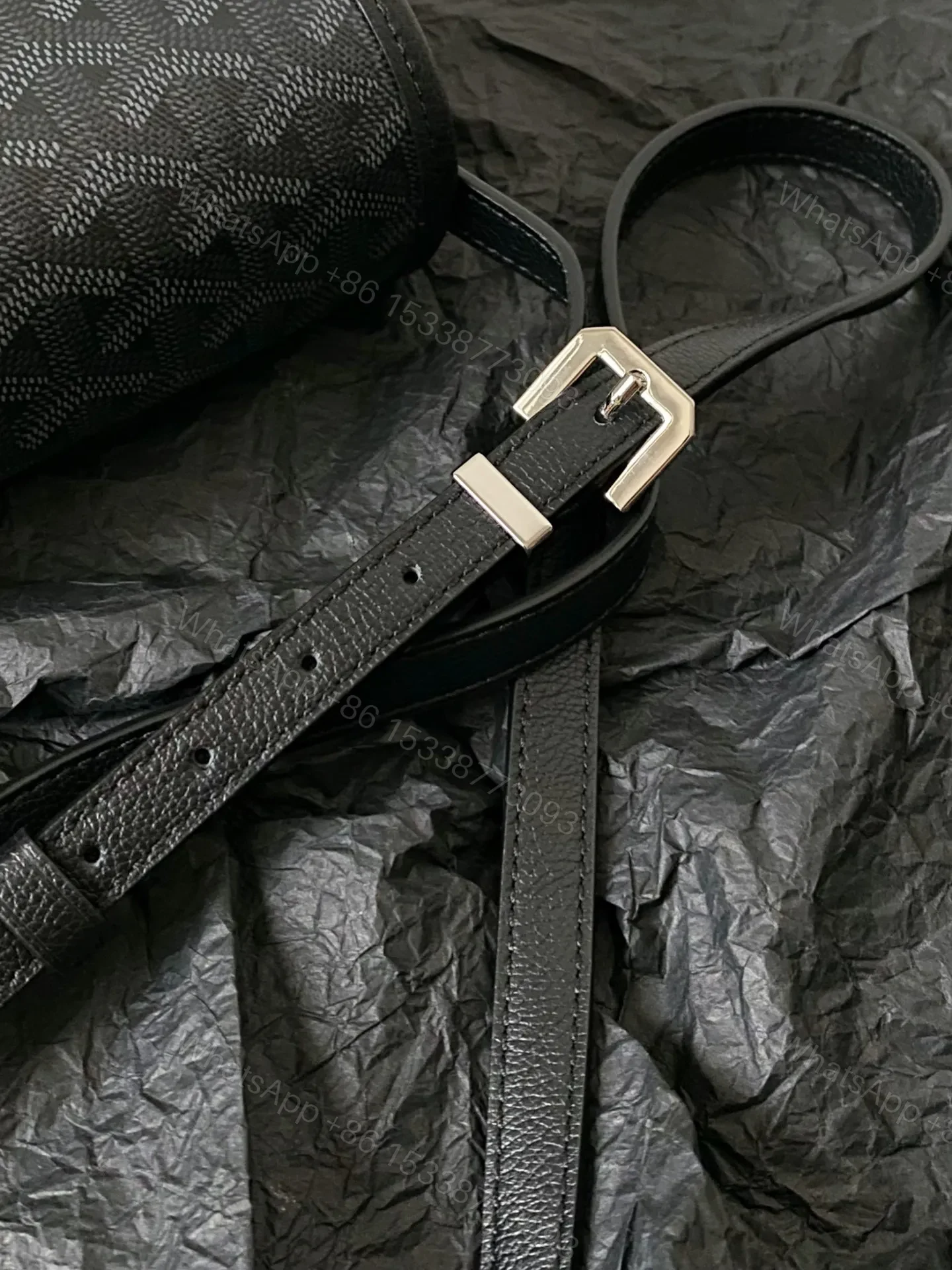 View 7 of GOYARD Goyardine Belvedere III PM Messenger Bag Jet Black