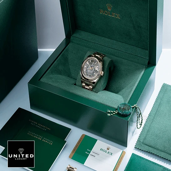 View 6 of Rolex Sky-Dweller 326935-0007 SRO Automatic Everose Rhodium Dial Oyster Replica