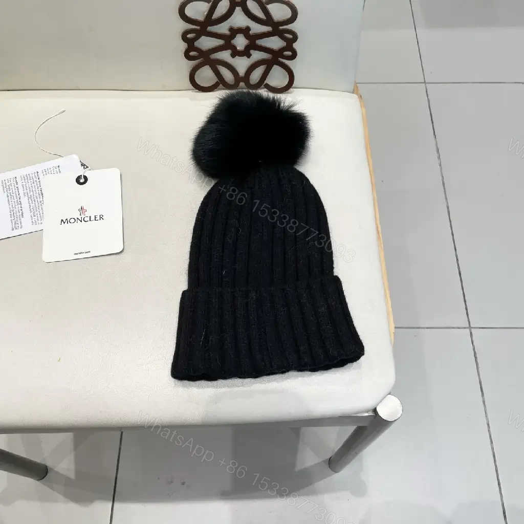 View 9 of Lux Knit Beanie with Fur Pom – Warmth & Luxe Streetwear