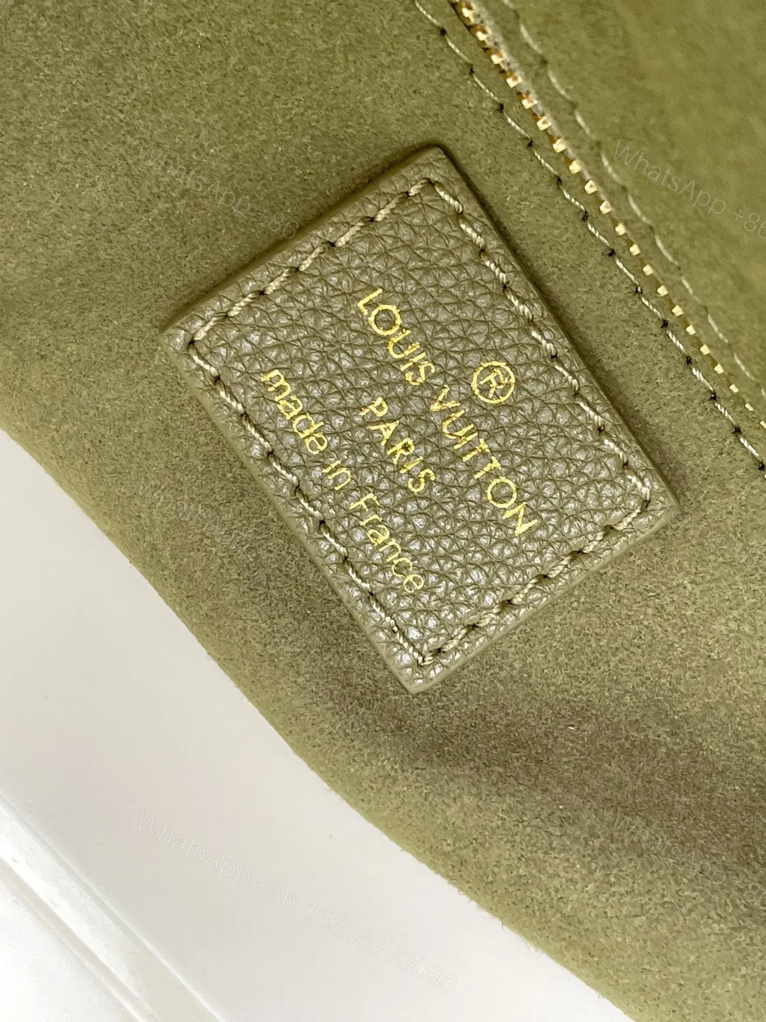 View 8 of LV NEVERFULL MM KHAKI CREAM MONOGRAM EMPREINTE LEATHER