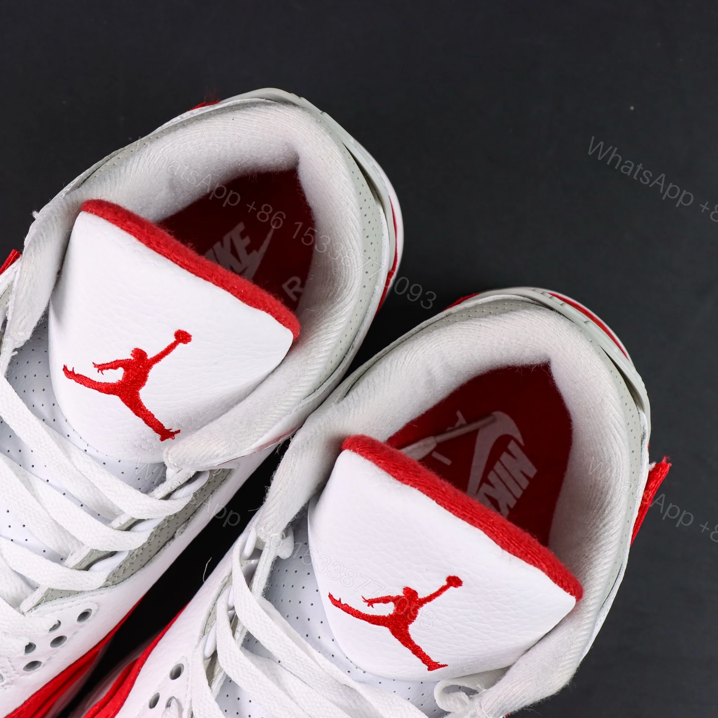 View 4 of Jordan 3 Retro Tinker White University Red