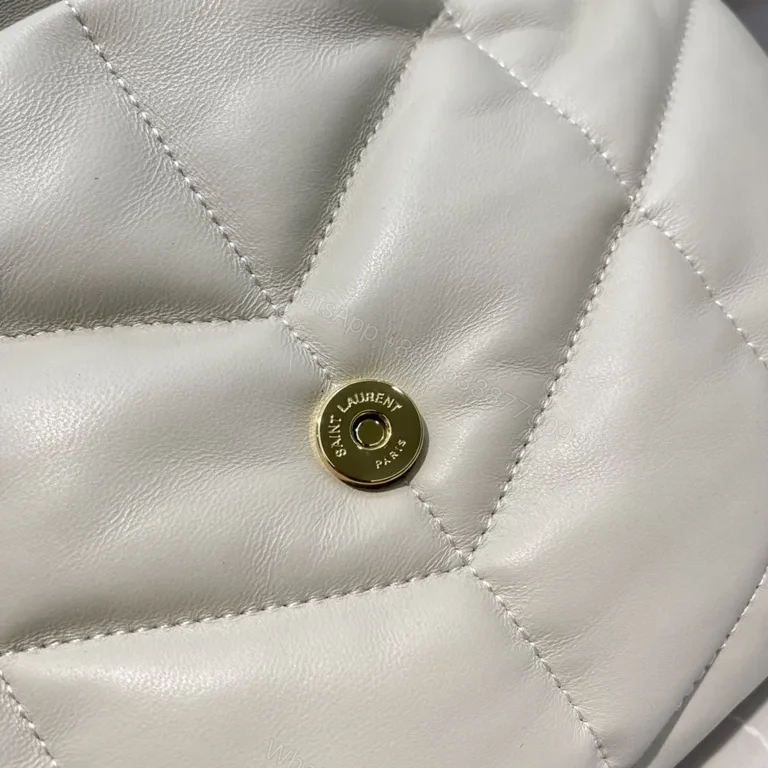View 3 of Chic Quilted Satchel with Gold-YSL Hardware - Everyday Luxury
