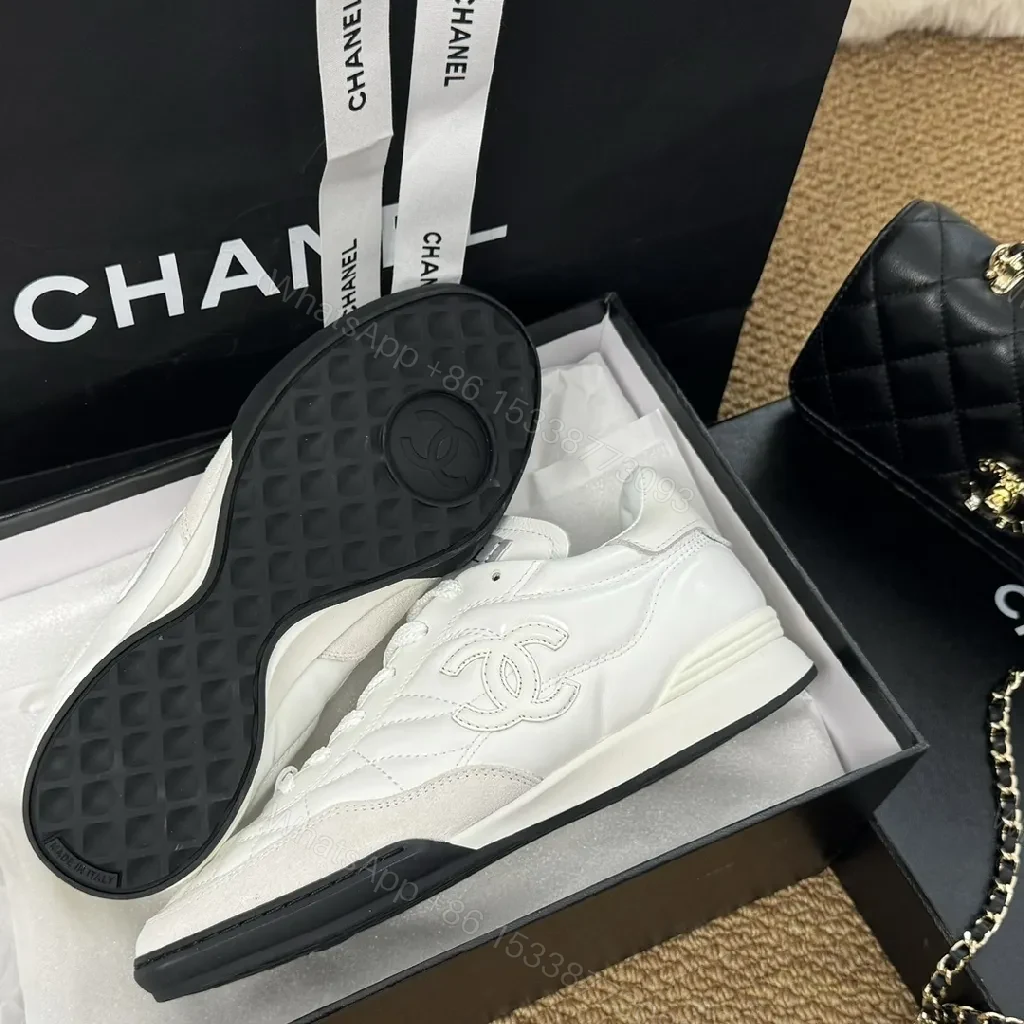 View 4 of White Quilted Leather Sneakers: Timeless Luxury Minimalist Comfort