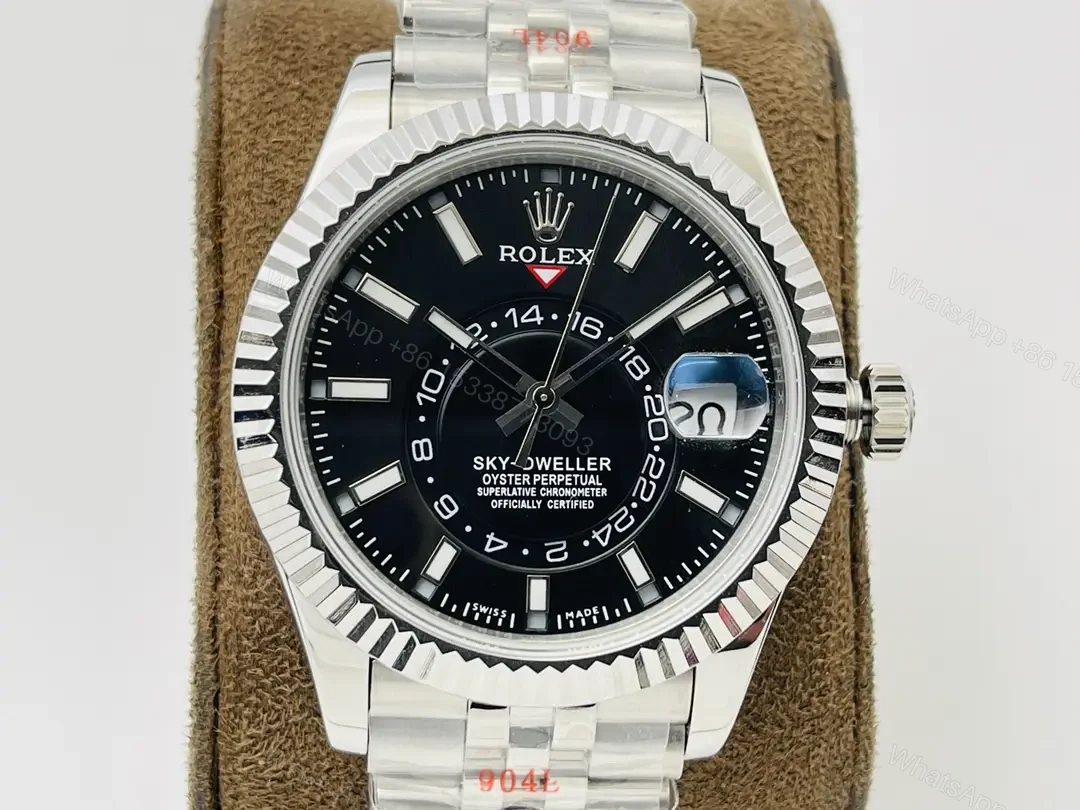 View 4 of Rolex Sky-Dweller Black Dial Jubilee Replica 42mm 336934-0008
