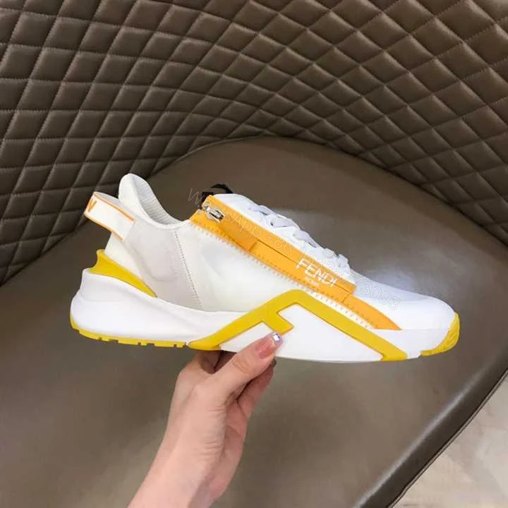 View 2 of FENDI CHUNKY LACE-UP TRAINERS YELLOW – FD20