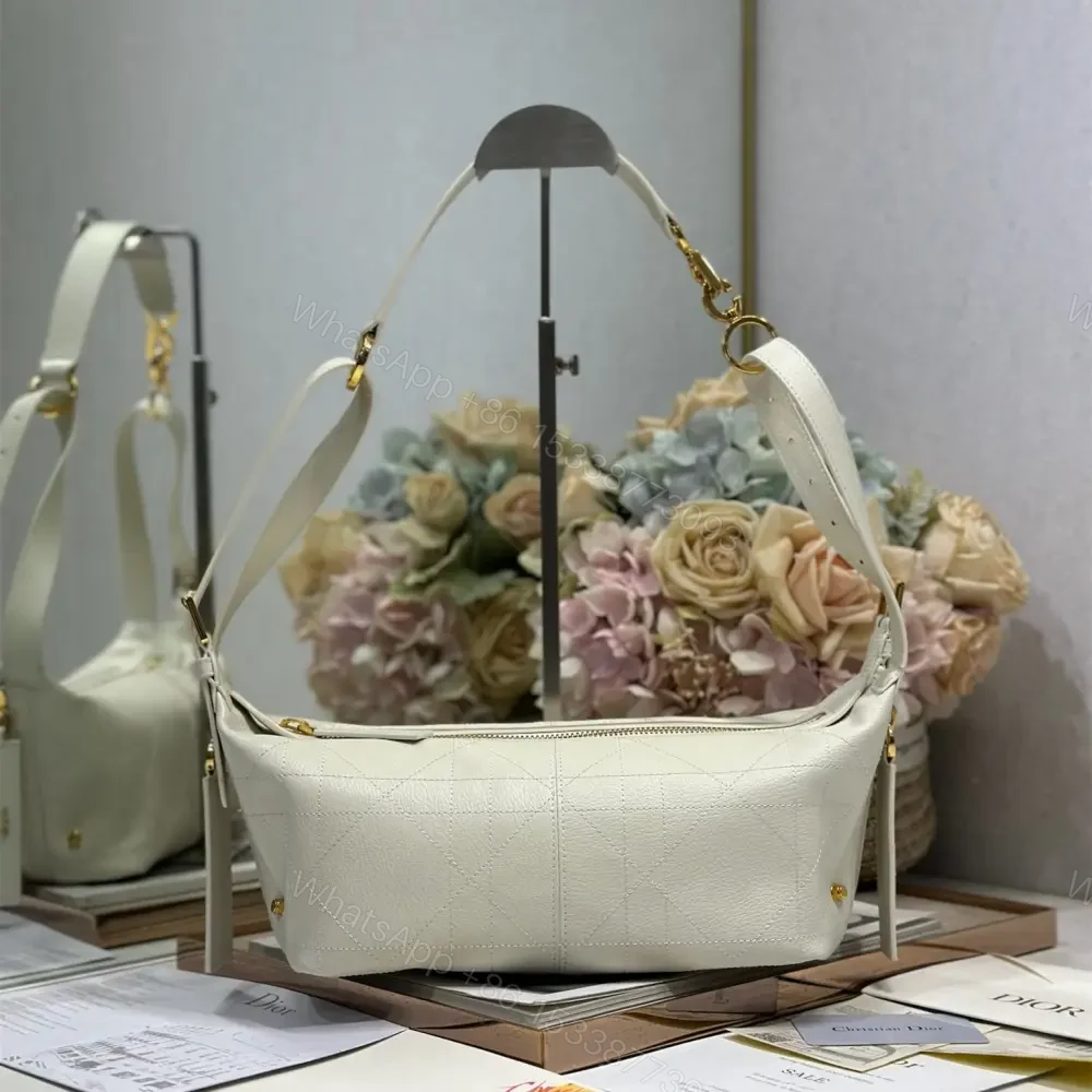 高仿Dior*D-Journey系列M2416M030小牛皮單肩包小號白色免檢版 — view 1