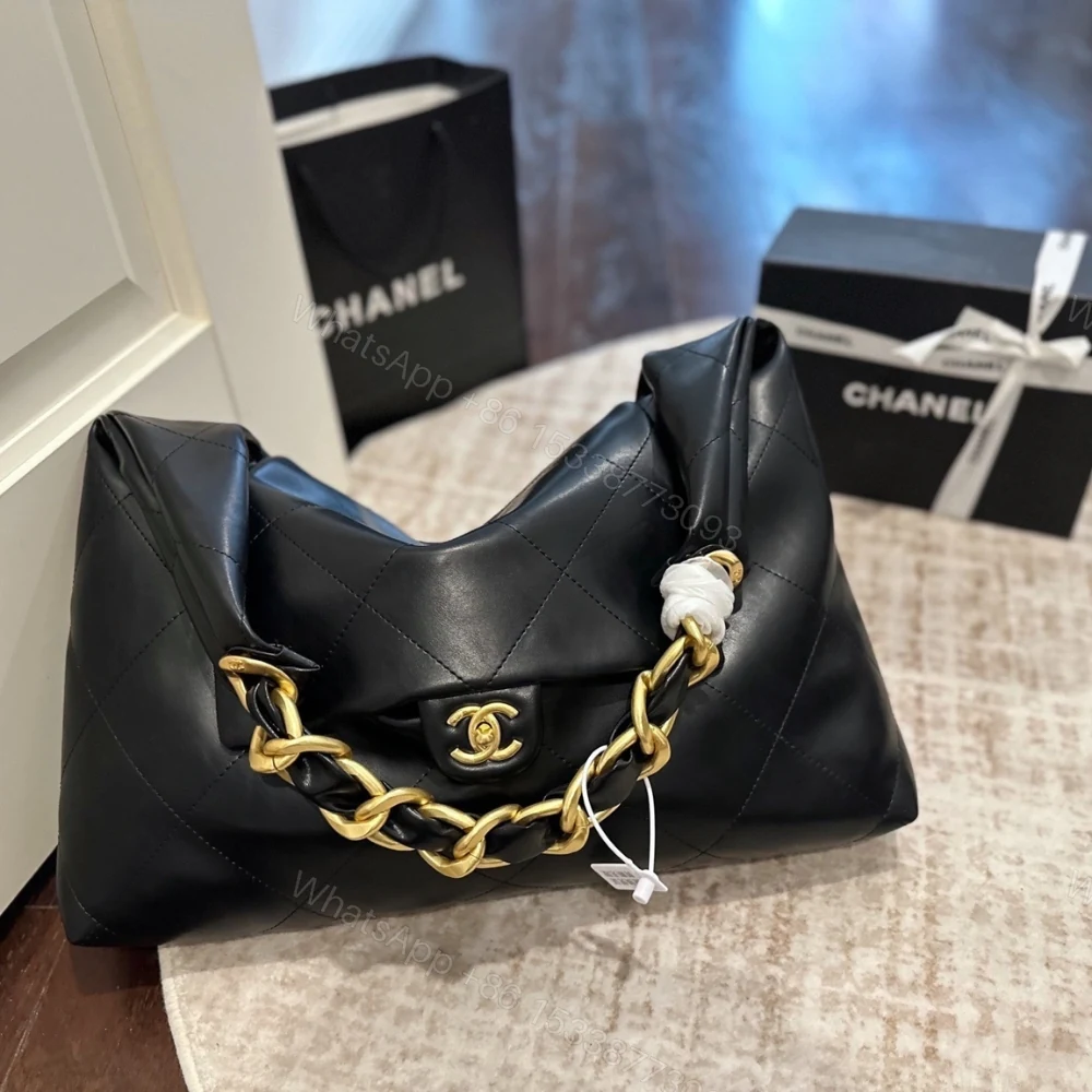 View 7 of Chanel Maxi Hobo Bag Black 43Cm