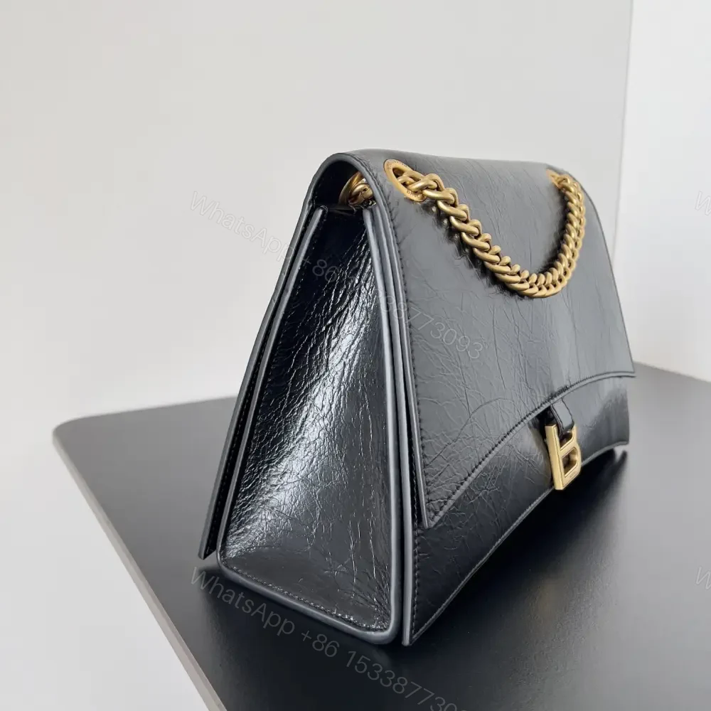 View 3 of 高仿BalenciagaCrush系列單肩包黑金S
