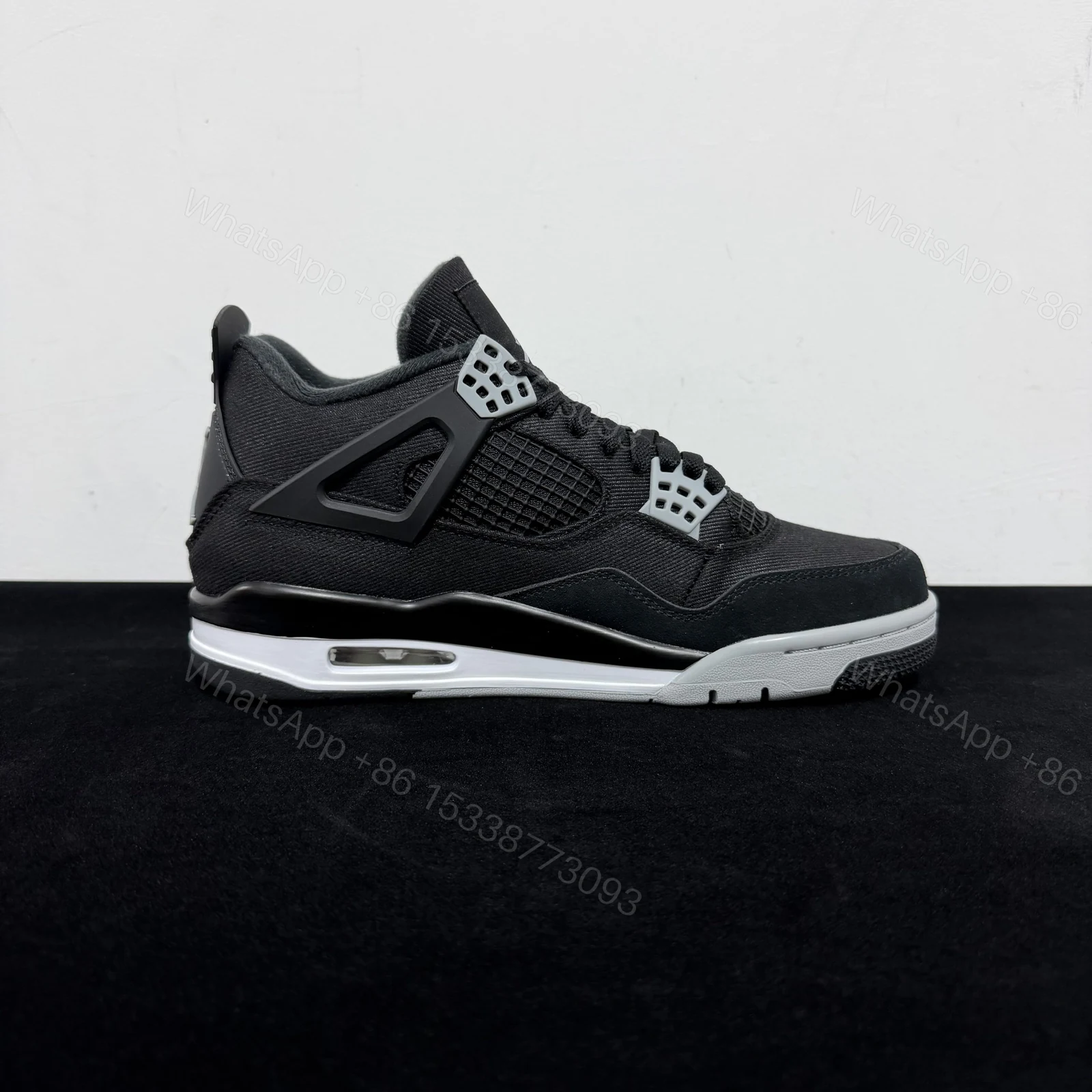 View 2 of Jordan 4 Retro SE Black Canvas Reps