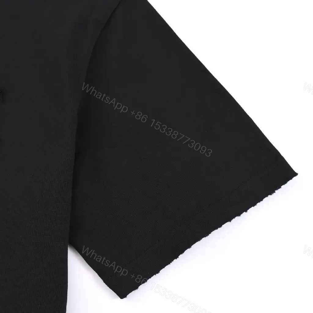 View 9 of Black Cotton-Blend Crewneck Tee: Subtle LV Embroidery, Luxury Comfort