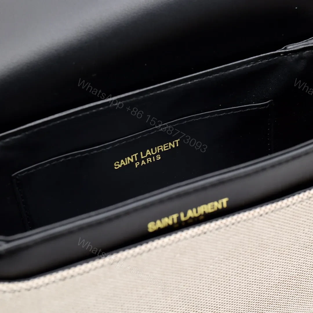 View 8 of SAINT LAURENT Solferino Medium Cotton And Leather Shoulder Bag