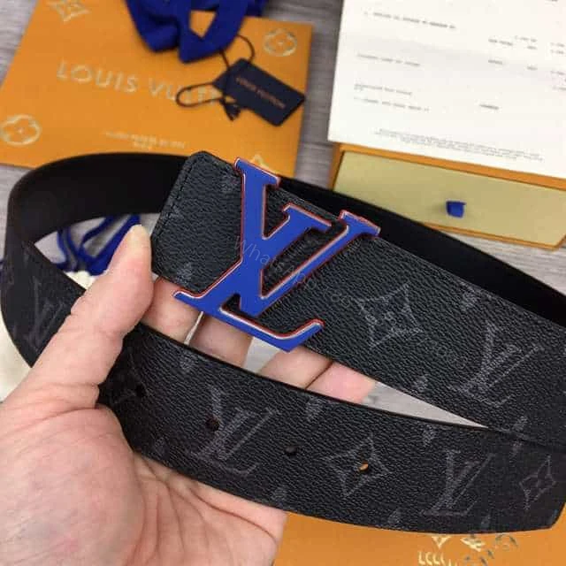 View 5 of LOUIS VUITTON INITIALES 40MM REVERSIBLE MONOGRAM CANVAS BELT – B83