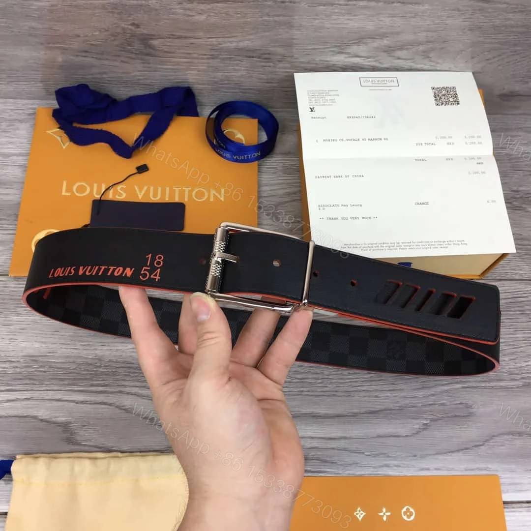View 2 of LOUIS VUITTON DA.MIER PRINT 40MM RE.VERSIBLE BELT – B136