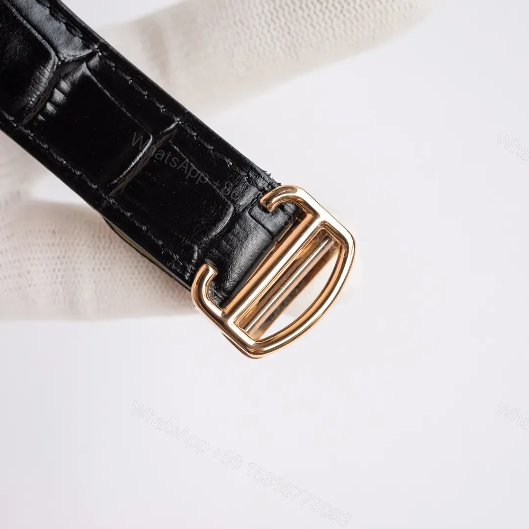 View 9 of Cartier Tank Series W5330007 Rose Gold Stainless Steel Case Brown Leather Strap Automatic Watch