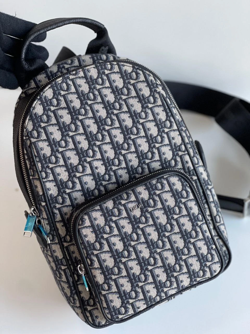 View 2 of DIOR MEN Oblique Mini Rider Backpack